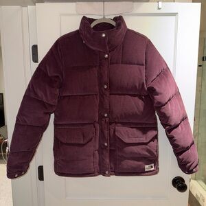 North Face Sierra Down Corduroy Puffer Jacket - Size S